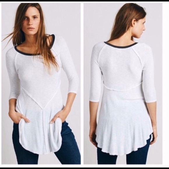 Free People Intimates white cream tunic top XS - Picture 2 of 3